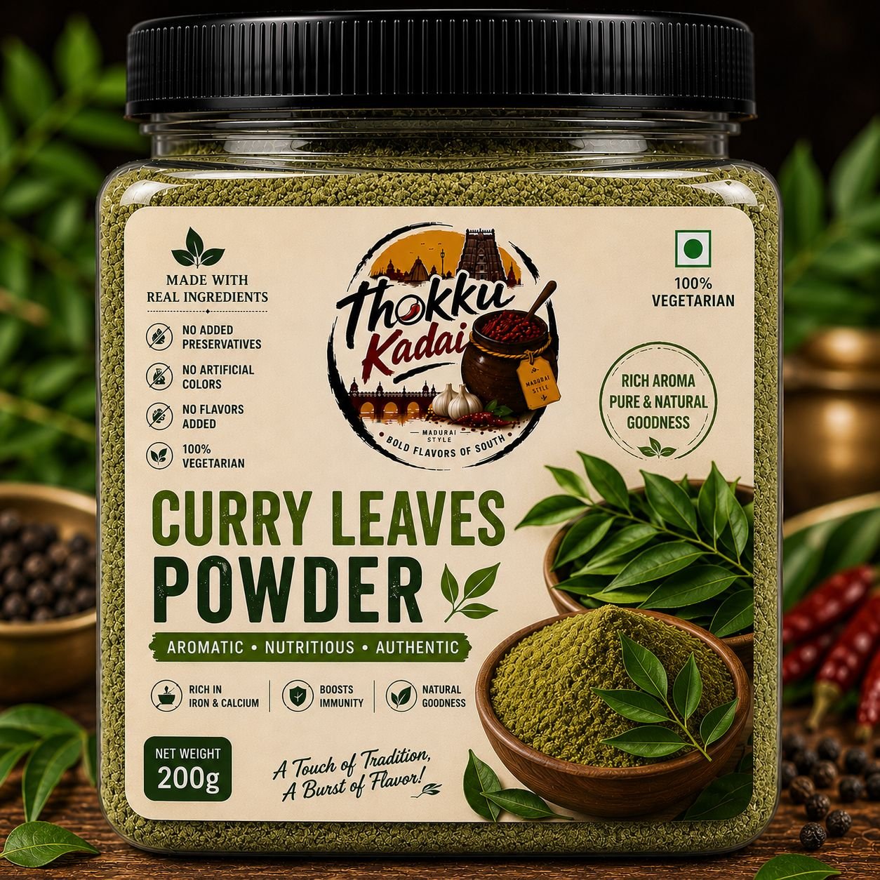 Curry Leaves Rice Podi - 200g