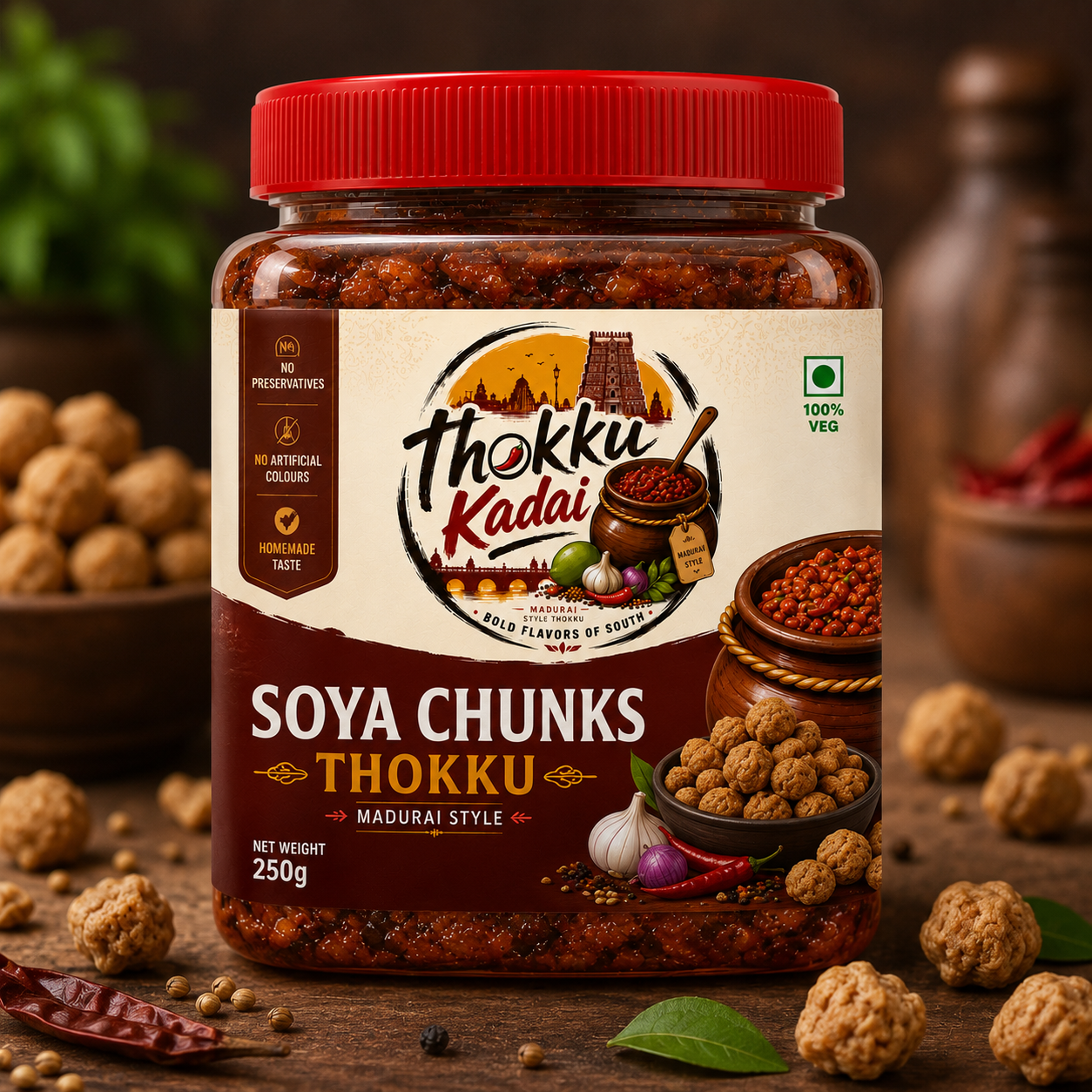 Soya Chunk Thokku