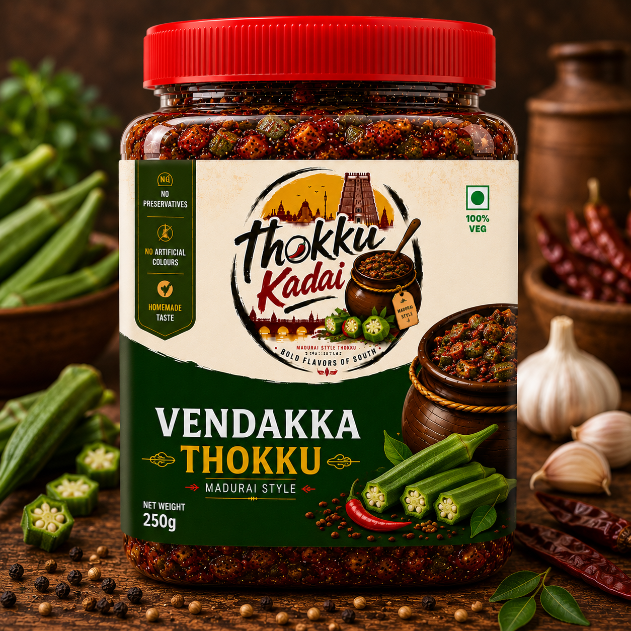 Vendakka Thokku