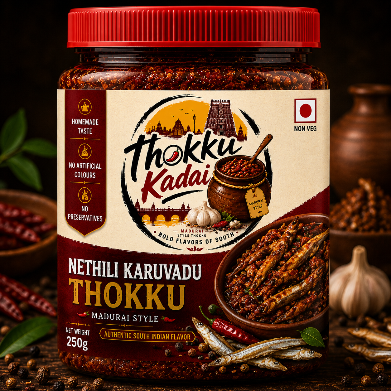 Nethili Karuvadu Thokku